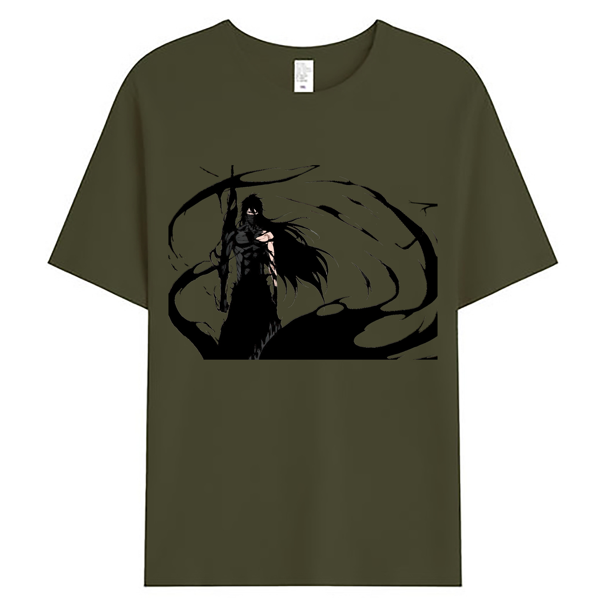 （画像用） ブリーチ 黒崎一護（くろさき いちご）BLEACH Kurosaki Ichigo 綿100％ メンズ半袖Tシャツ｜肌触りやわらか＆通気性